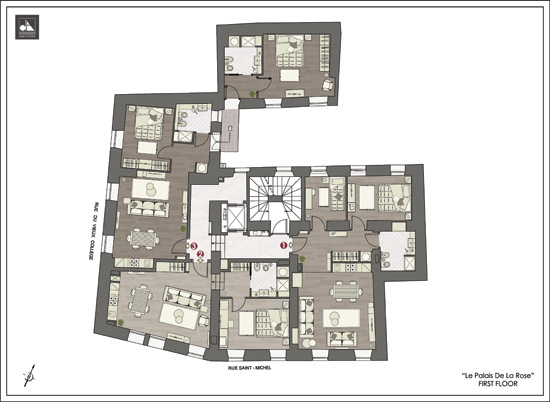 De angelis construction group palais de la rose Planimetrie di case